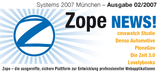 Aktuelle Zope NEWS zur Systems von acsr gestaltet.